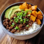 Ground Beef Hot Honey Bowl 4 Servings Easy Delicious