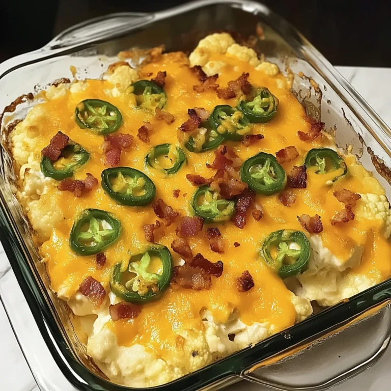 Jalapeno Popper Cauliflower Casserole 30 Minutes Awesome Delicious
