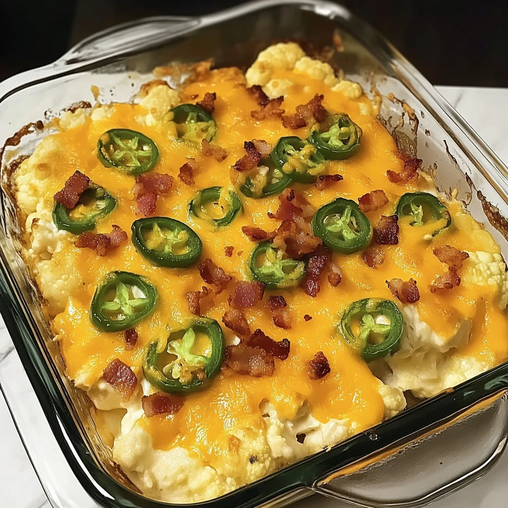 Jalapeno Popper Cauliflower Casserole 30 Minutes Awesome Delicious