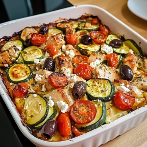 Mediterranean Chicken Zucchini Bake 5 Steps Easy Delicious