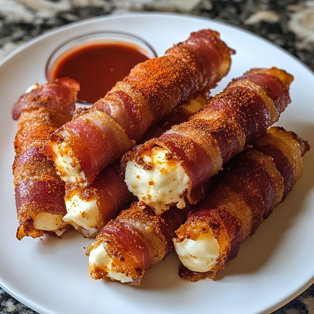Nashville Hot Bacon-Wrapped Mozzarella Sticks 30 Minutes Ultimate Delicious