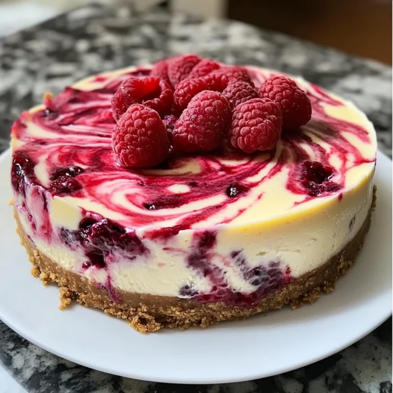 Raspberry Swirl Cheesecake 7 Ingredients Perfect Delicious