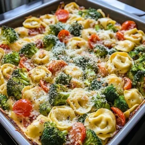 Sheet Pan Broccoli Tortellini Bake 30 Minutes Easy Delicious