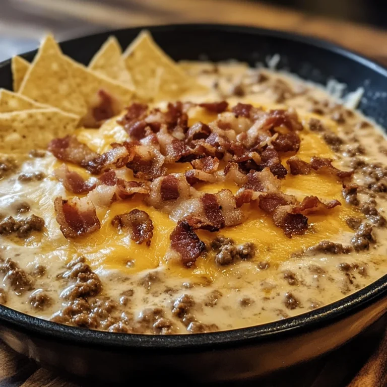Sizzling Bacon Cheeseburger Queso Dip 5 Steps Ultimate Delicious