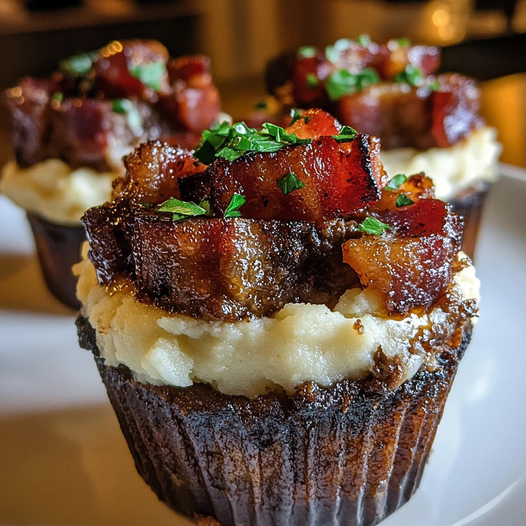 Smoky Bourbon BBQ Bacon-Wrapped Meatloaf Cupcakes - 30 Minutes - Ultimate - Delicious