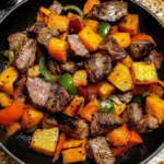 Steak Bites with Sweet Potatoes and Peppers 30 Minutes Easy Delicious
