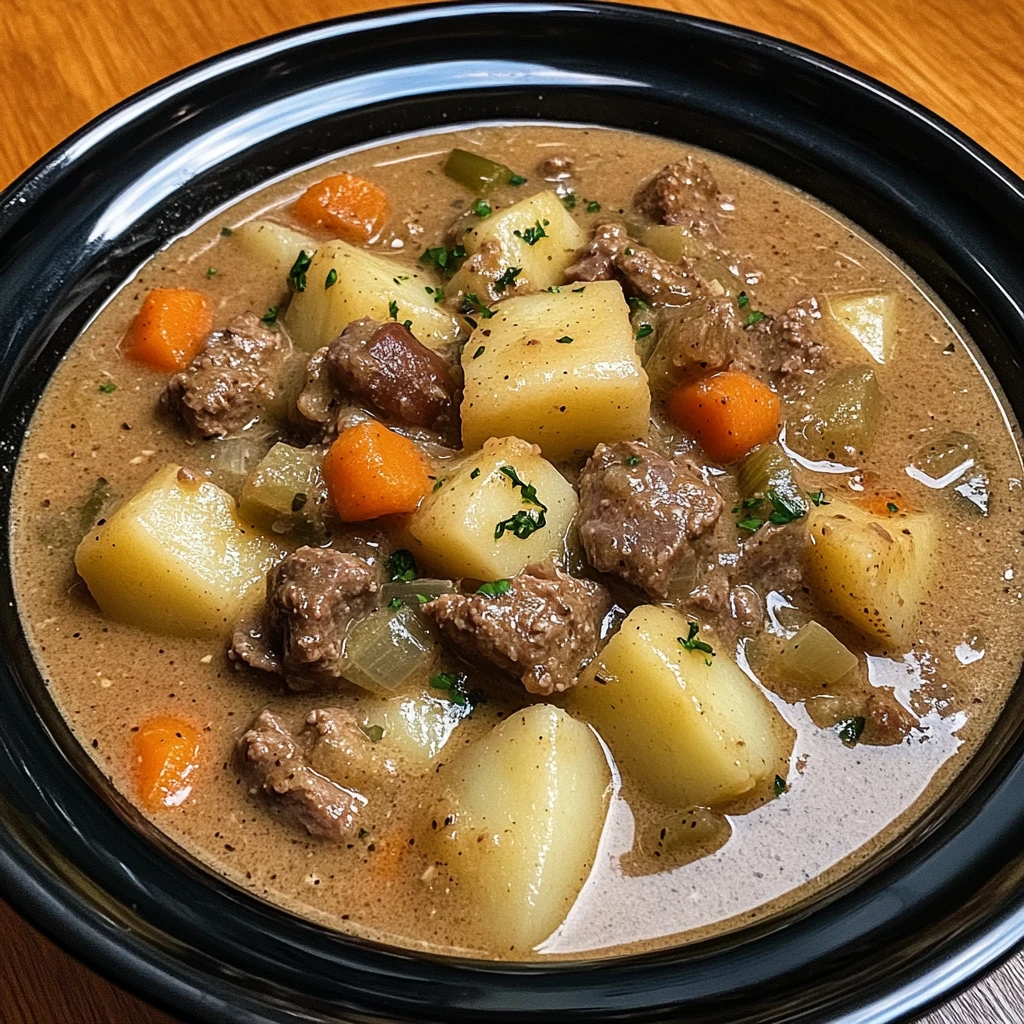 Crockpot Creamy Beef Potato Stew 5 Steps Ultimate Delicious