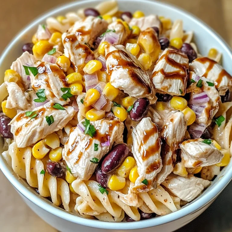 BBQ Chicken Pasta Salad 5 Steps Easy Delicious