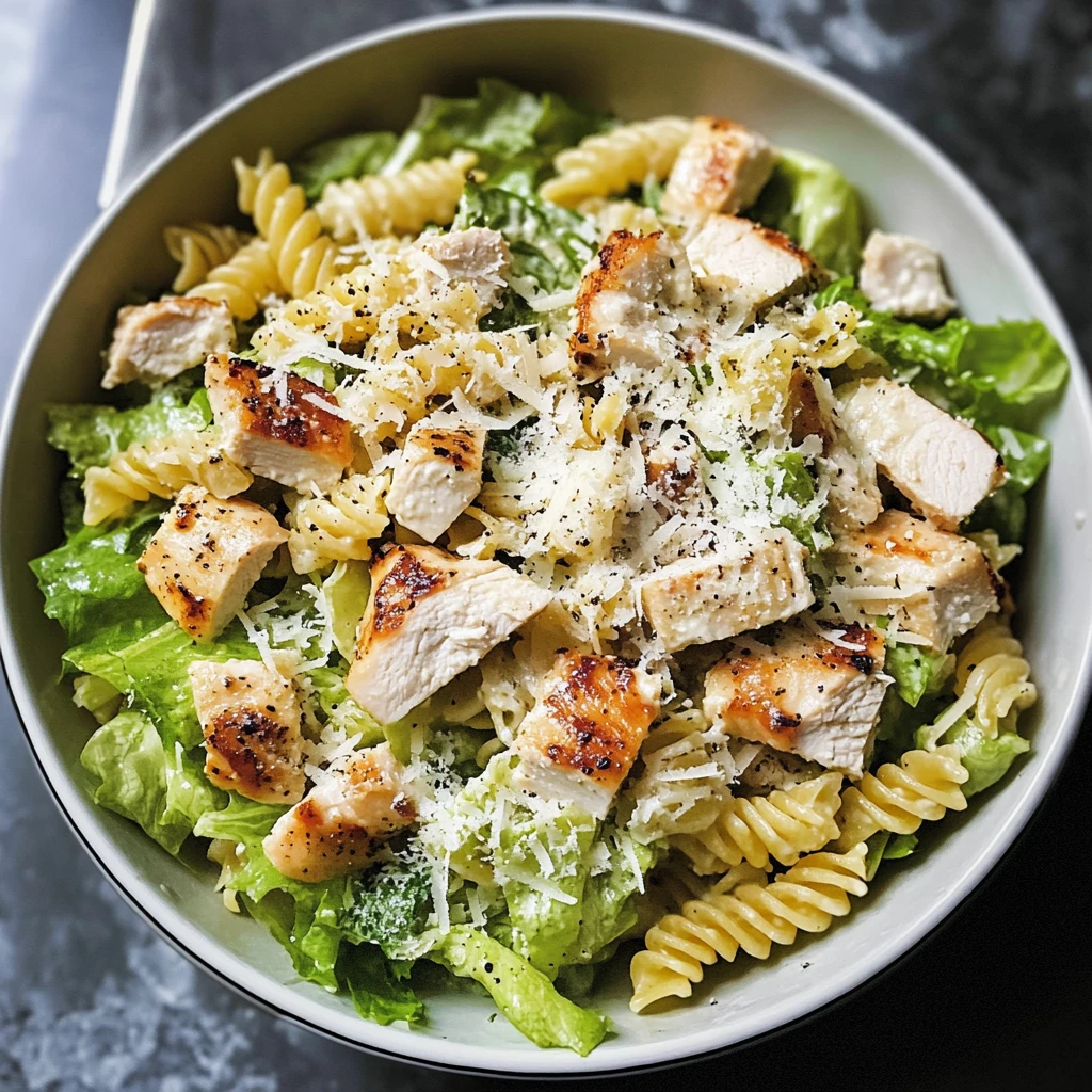 Chicken Caesar Pasta Salad 6 Ingredients Perfectly Delicious