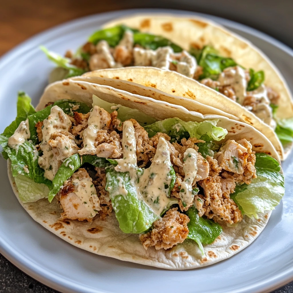 Chicken Caesar Smash Tacos 6 Ingredients Awesome Delicious
