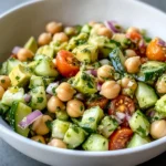 Chickpea Avocado Cucumber Salad 4 Servings Easy Delicious