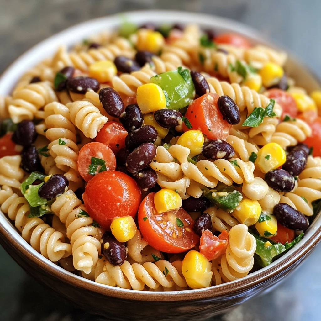 Cowboy Caviar Pasta Salad 7 Ingredients Easy Delicious