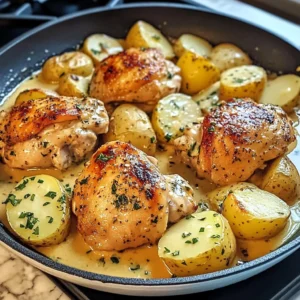 Creamy Garlic Chicken Potatoes 4 Servings Easy Delicious