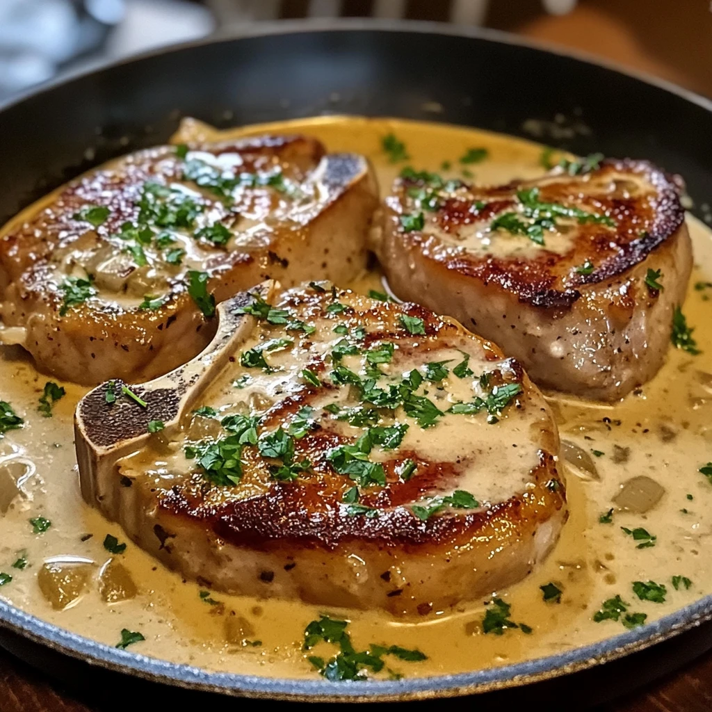 Creamy Smothered Pork Chops 4 Servings Ultimate Delicious