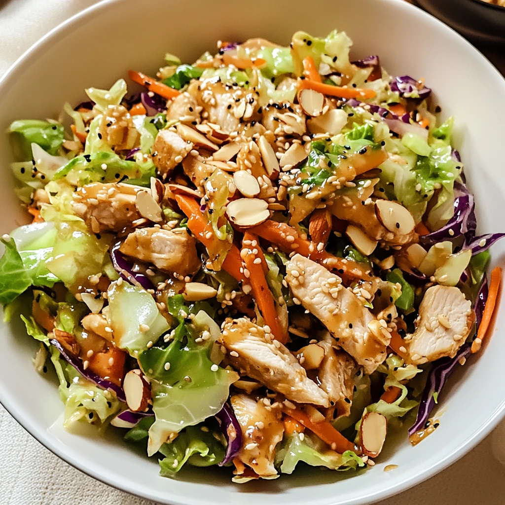 Crunchy Sesame Chicken Cabbage Salad 4 Servings Easy Delicious