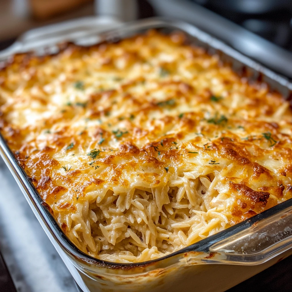 French Onion Chicken Orzo Casserole 30 Minutes Ultimate Delicious