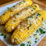 Garlic Parmesan Corn on the Cob 4 Servings Easy Delicious