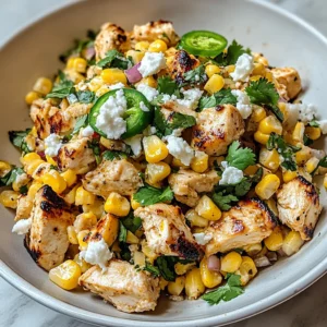 High Protein Chicken Street Corn Salad 4 Servings Awesome Delicious