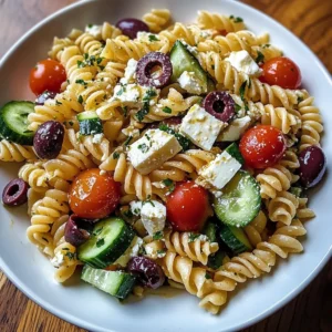 Mediterranean Pasta Salad 4 Servings Easy Delicious