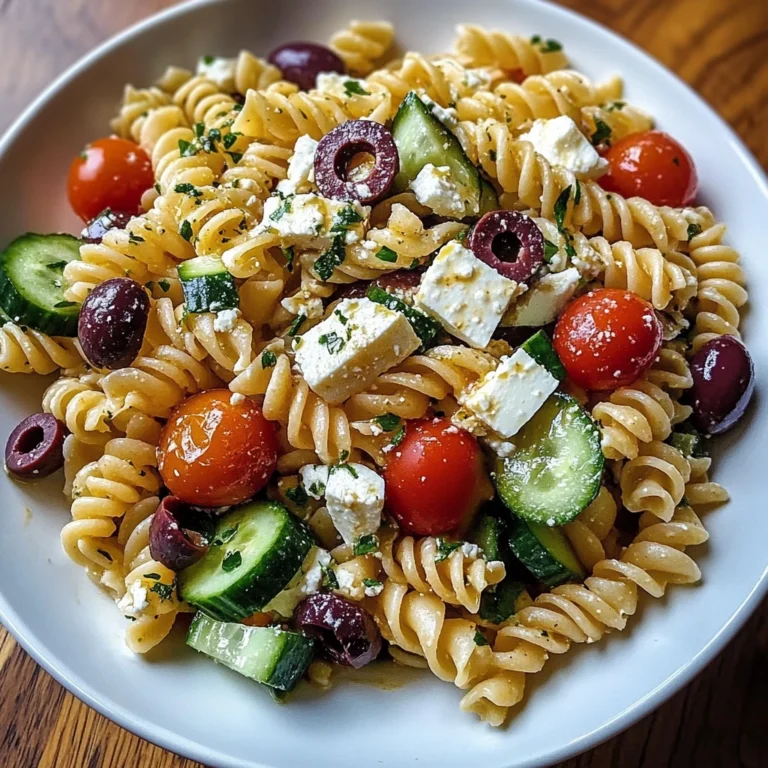 Mediterranean Pasta Salad 4 Servings Easy Delicious