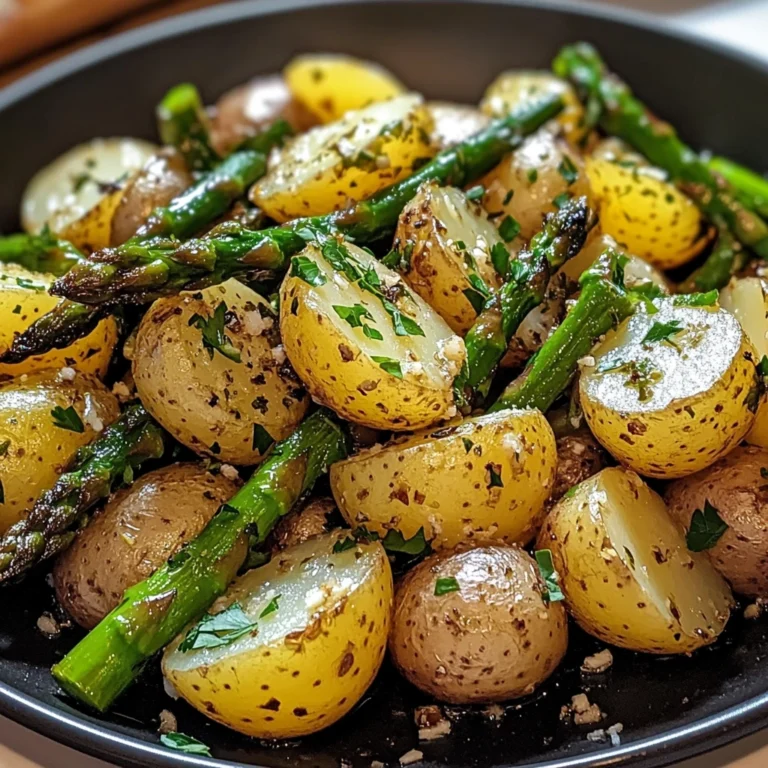 One Pan Garlic Potatoes Asparagus 30 Minutes Easy Delicious