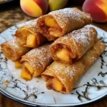 Peach Cobbler Egg Rolls 4 Servings Easy Delicious