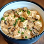 Slow Cooker Chicken and Mushroom Stroganoff 4 Ingredients Easy Delicious