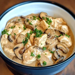 Slow Cooker Chicken and Mushroom Stroganoff 4 Ingredients Easy Delicious