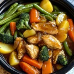 Slow Cooker Honey Garlic Chicken and Veggies 4 Servings Easy Delicious
