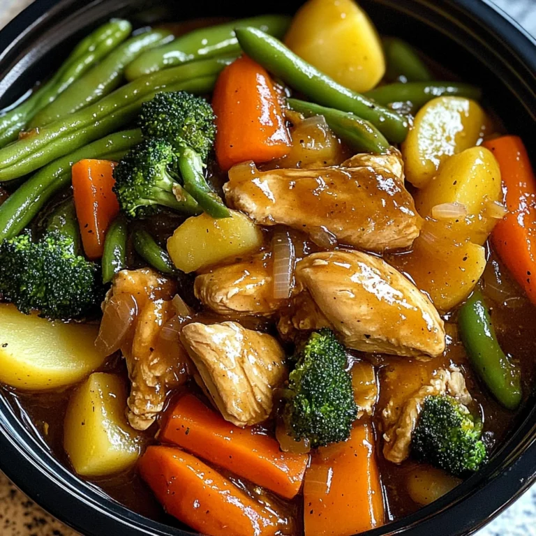 Slow Cooker Honey Garlic Chicken and Veggies 4 Servings Easy Delicious