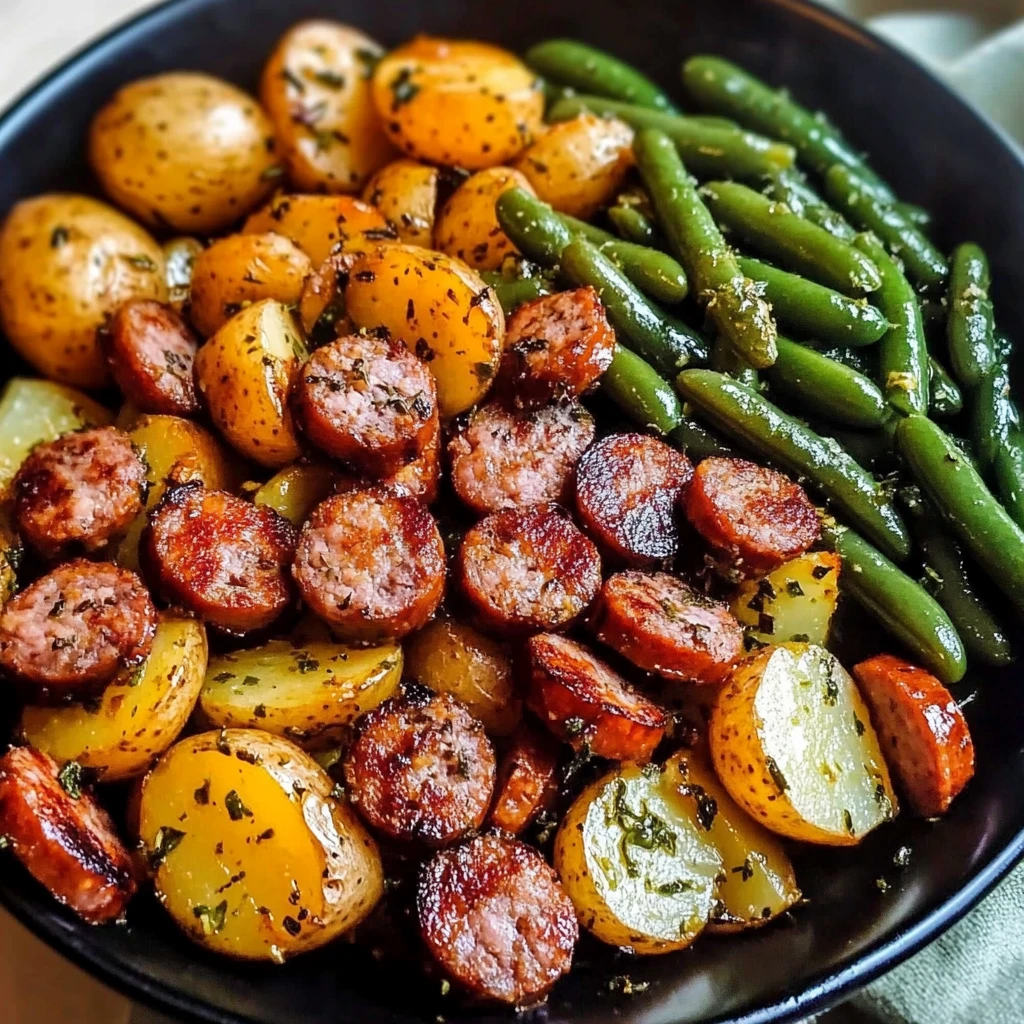 Smoked Sausage Potatoes Green Beans 30 Minutes Easy Delicious
