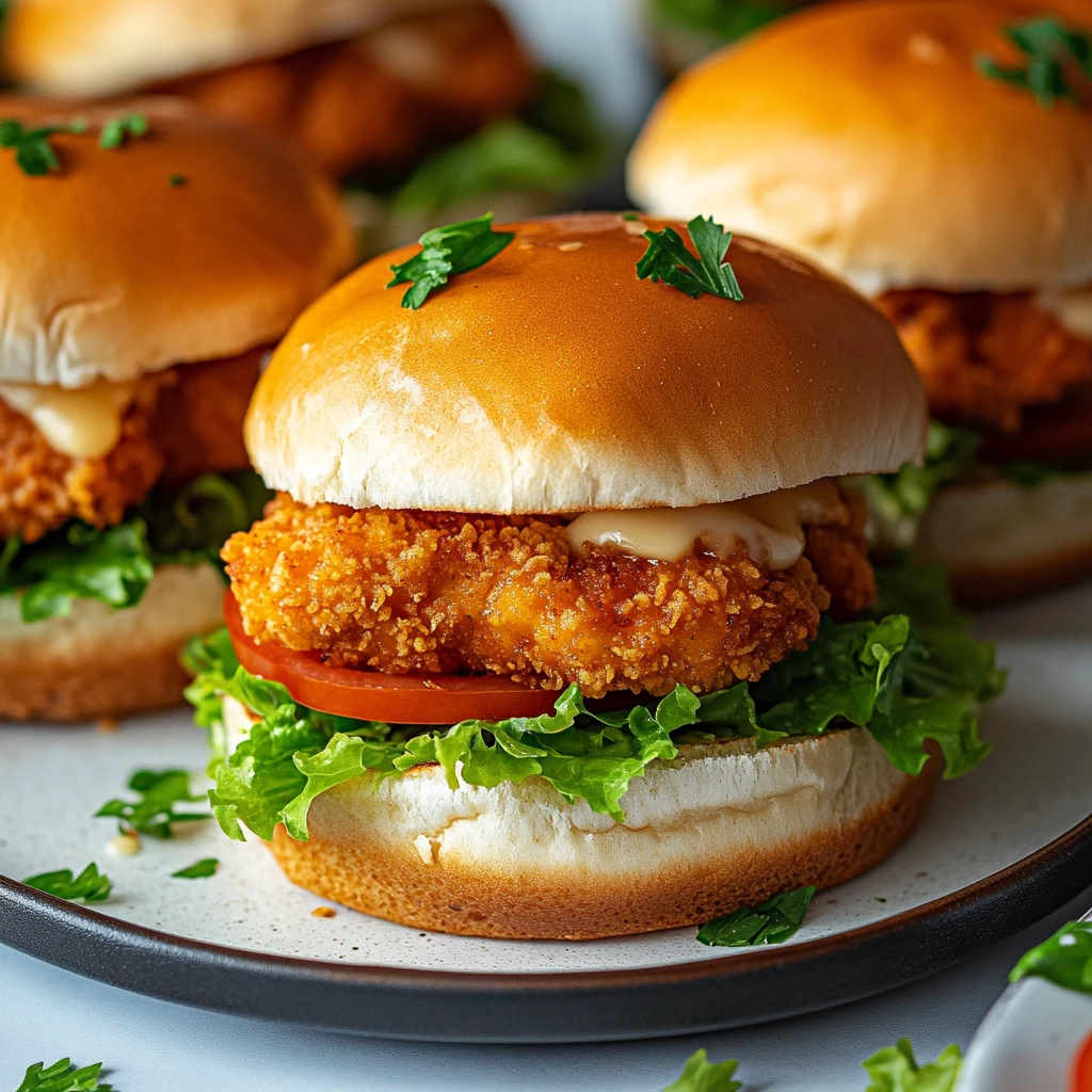 Air Fryer Crispy Garlic Butter Chicken Sliders 12 Minutes Perfect Amazing