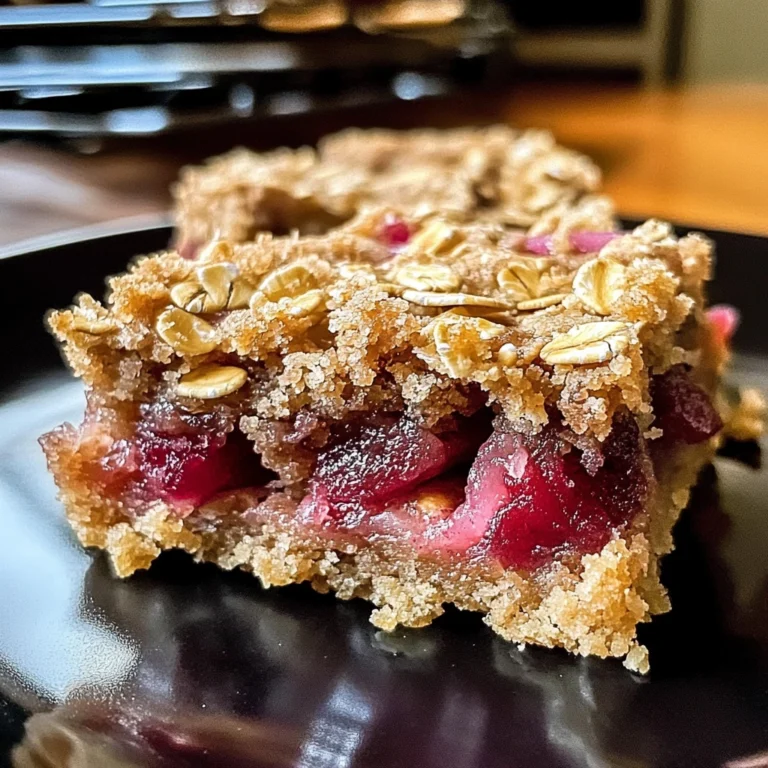 Amish Oatmeal Rhubarb Bars 30 Minutes Easy Delicious