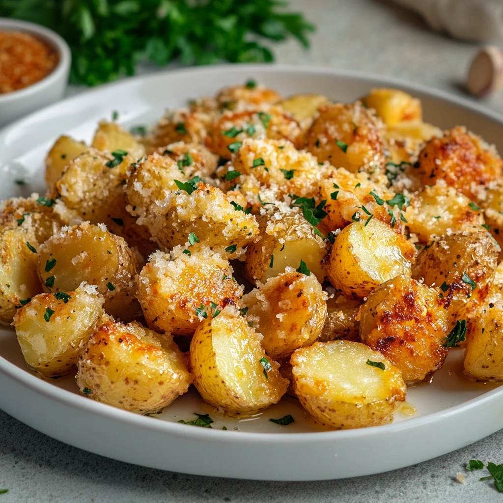 Cheesy Garlic Parmesan Roasted Potatoes 30 Minutes Amazing