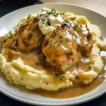 Chicken and Garlic Gravy with Cheesy Mashed Potatoes 4 Servings Ultimate Delicious