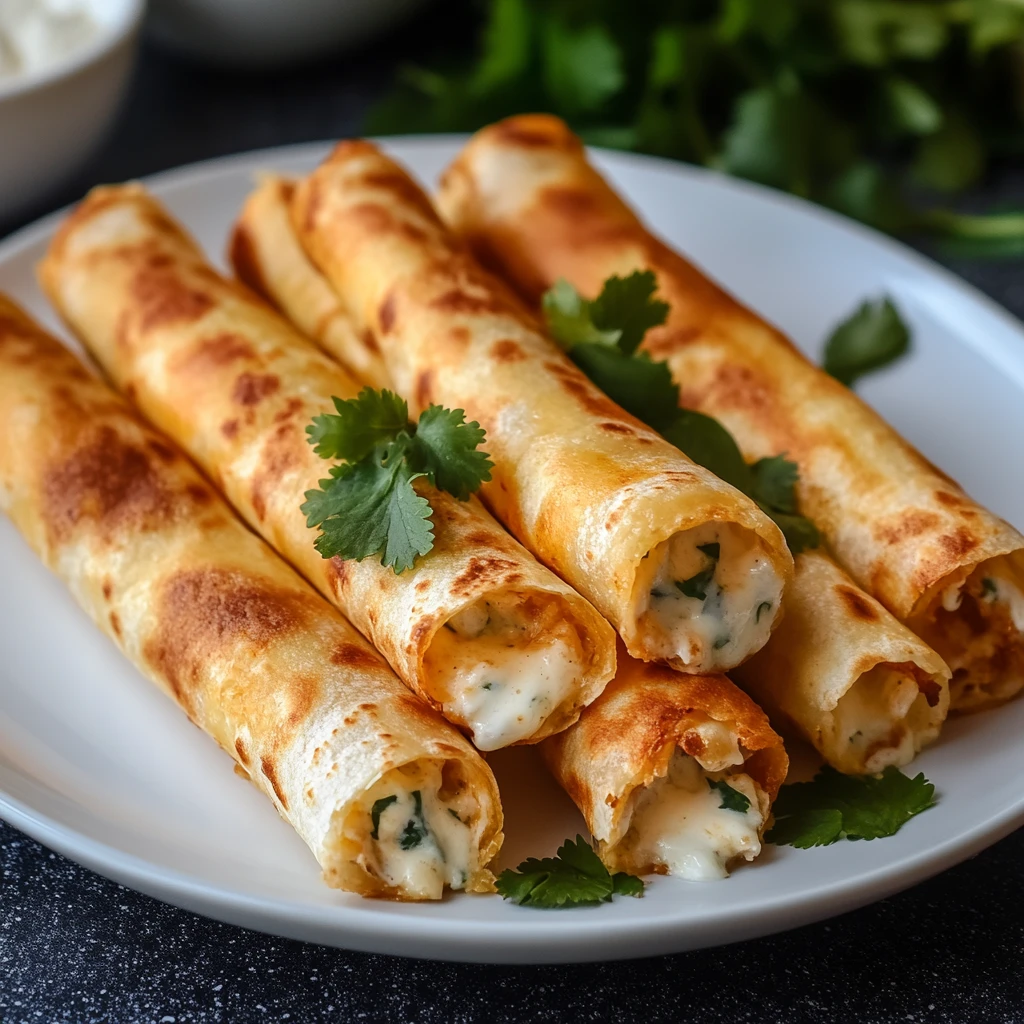 Creamy Garlic Parmesan Chicken Taquitos 30 Minutes Easy Delicious