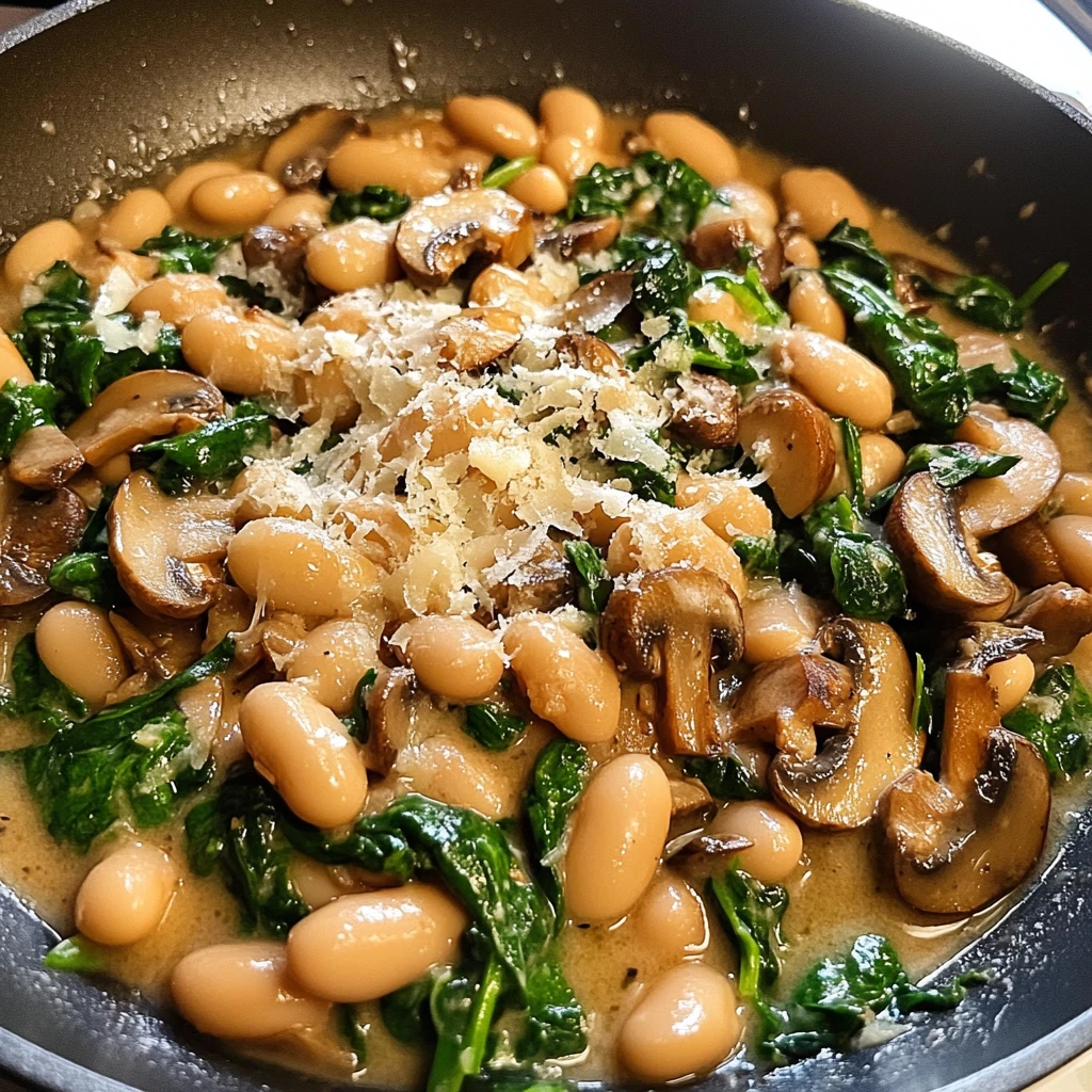 Creamy White Bean and Mushroom Skillet Dinner 30 Minutes Easy Delicious
