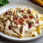 Creamy White Cheddar Bacon and Chicken Pasta 30 Minutes Easy Delicious