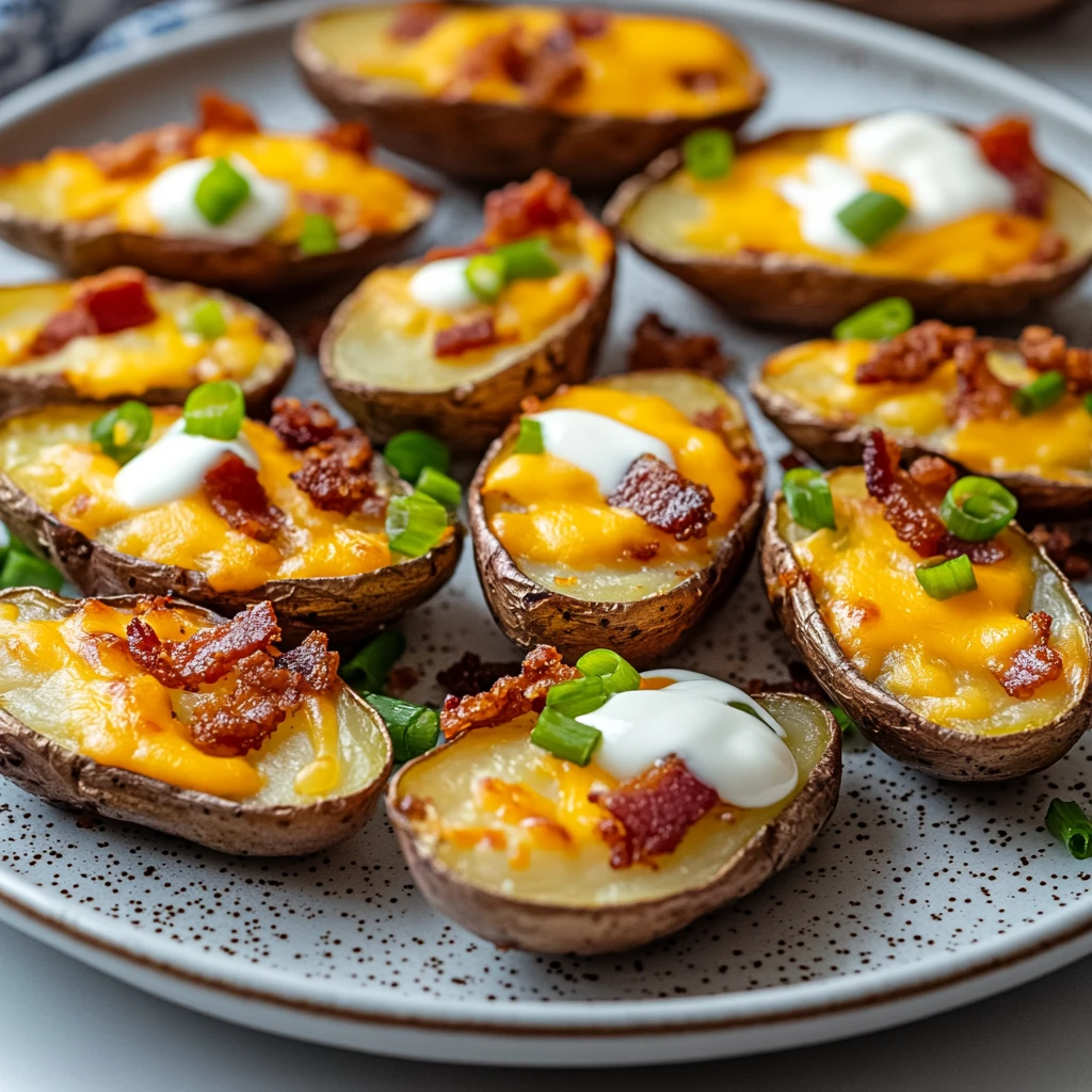 Crispy Air Fryer Cheesy Potato Skins 7 Ingredients Awesome Delicious