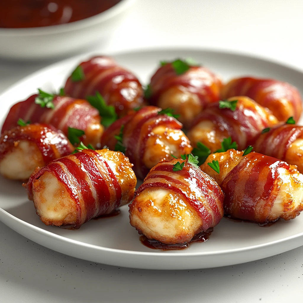 Crispy Bacon-Wrapped Chicken Breast Bites 25 Minutes Awesome Delicious