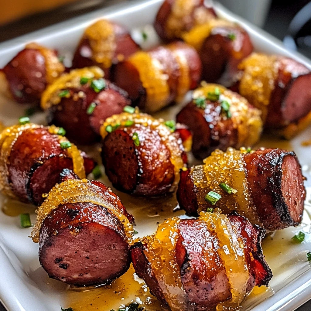 Crispy Bacon Wrapped Kielbasa Bites 40 Minutes Awesome Delicious