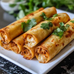 Crispy Garlic Parmesan Chicken Taquitos 10 Ingredients Easy Delicious