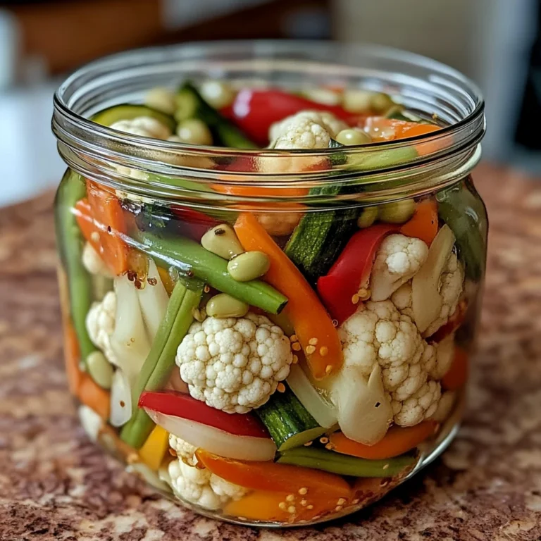 Crunchy Tangy Refrigerator Pickled Vegetables 5 Steps Easy Delicious