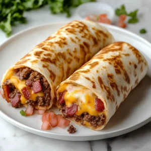Easy Bacon Cheeseburger Pizza Wrap 7 Ingredients Ultimate Delicious