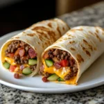 Easy Loaded Bacon Cheeseburger Wrap 4 Servings Delicious