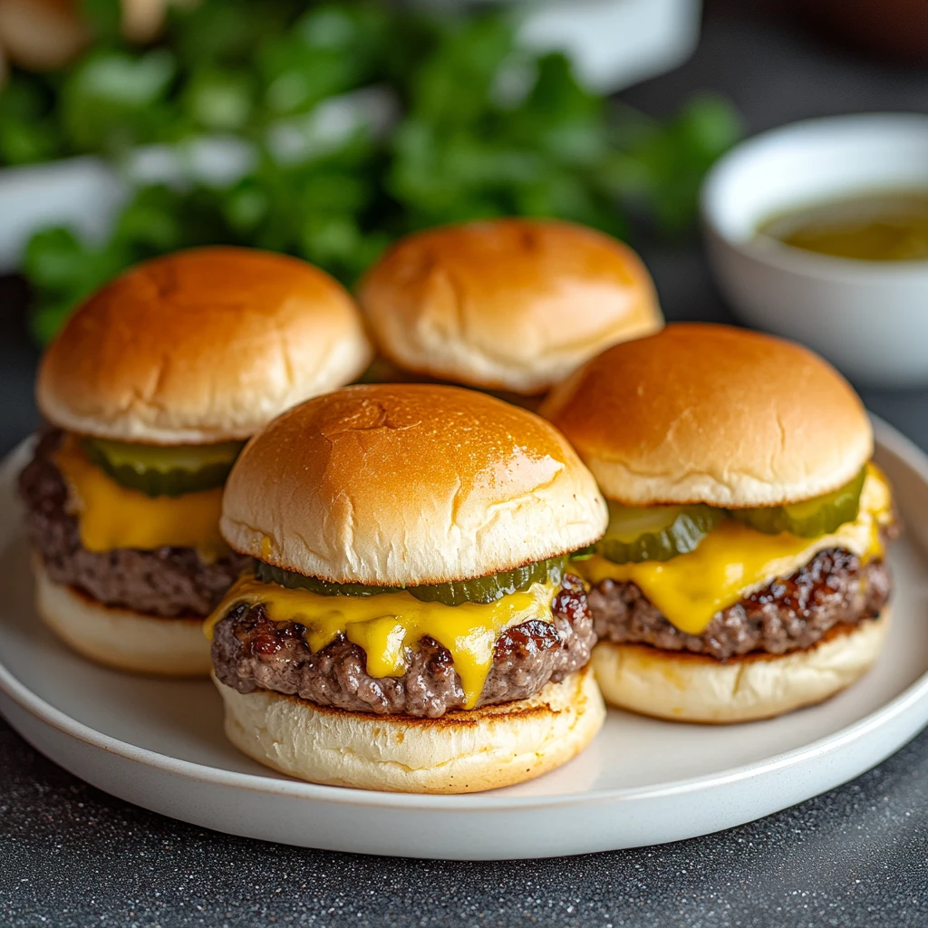 Easy Loaded Cheeseburger Sliders 12 Servings Amazing