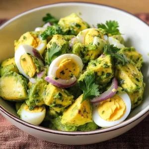Healthy Avocado and Hard-Boiled Egg Salad 4 Ingredients Easy Delicious