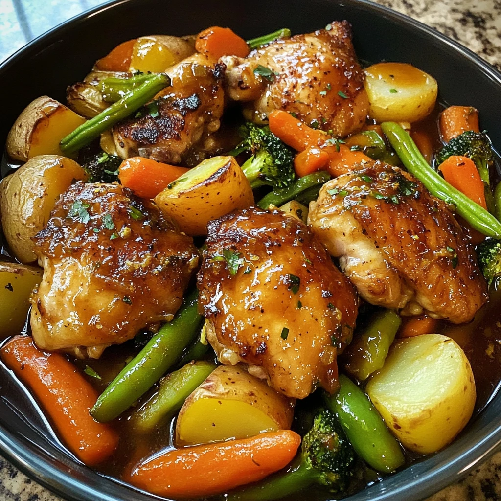 Honey Garlic Chicken with Vegetables 4 Servings Amazing