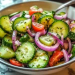 Italian Cucumber Salad 4 Ingredients Easy Delicious