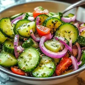 Italian Cucumber Salad 4 Ingredients Easy Delicious